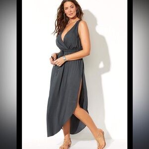 Elegant Black Women's Swim Cover-Up